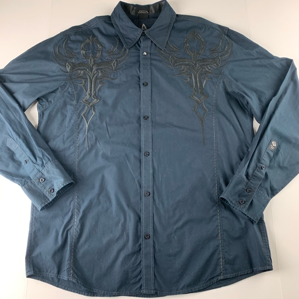 Roar Strength Refined Embroidered Button Down